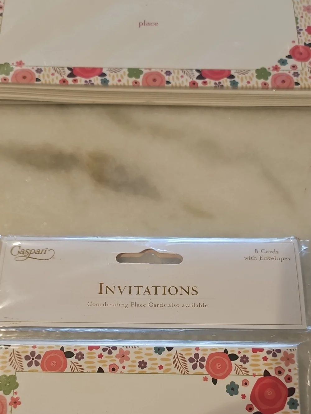 Caspari Invitations ROSIE 2 Pks Of 8 New